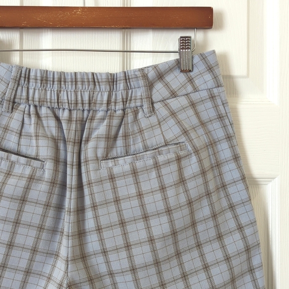 Urban Outfitters Kennedy Preppy Plaid Pleated High Waisted Menswear Shorts M - Picture 11 of 12